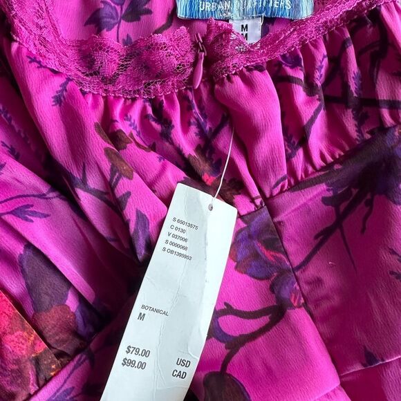 NWT Urban Outfitters Audrey Lace Floral Midi Slip Dress Medium - Picture 5 of 7